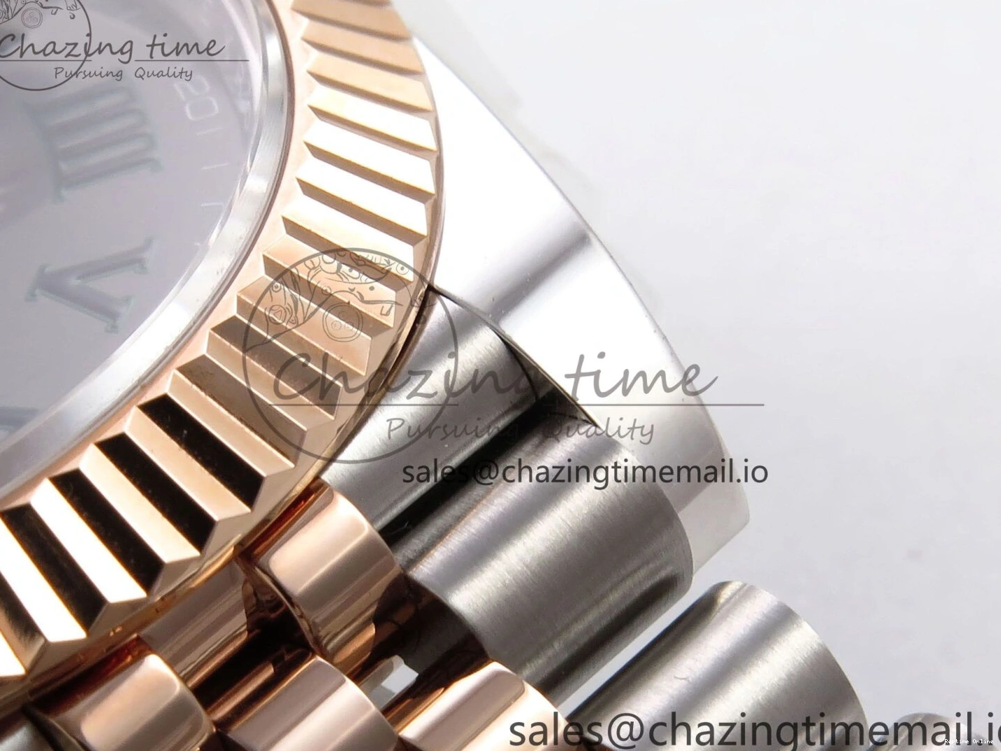 0122 DateJust 41 126331 ARF 1:1 Best Edition 904L Steel Gray Dial Green Roman Marker on SS RG Jubilee Bracelet SH3235（Gain Weight） FastDry 1103